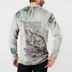 Australia Tasmanian Tiger Button Sweatshirt Memorial 1936 Thylacine - Aussie Hoodie