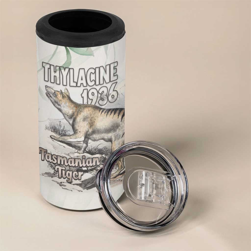 Australia Tasmanian Tiger 4 in 1 Can Cooler Tumbler Memorial 1936 Thylacine - Aussie Hoodie