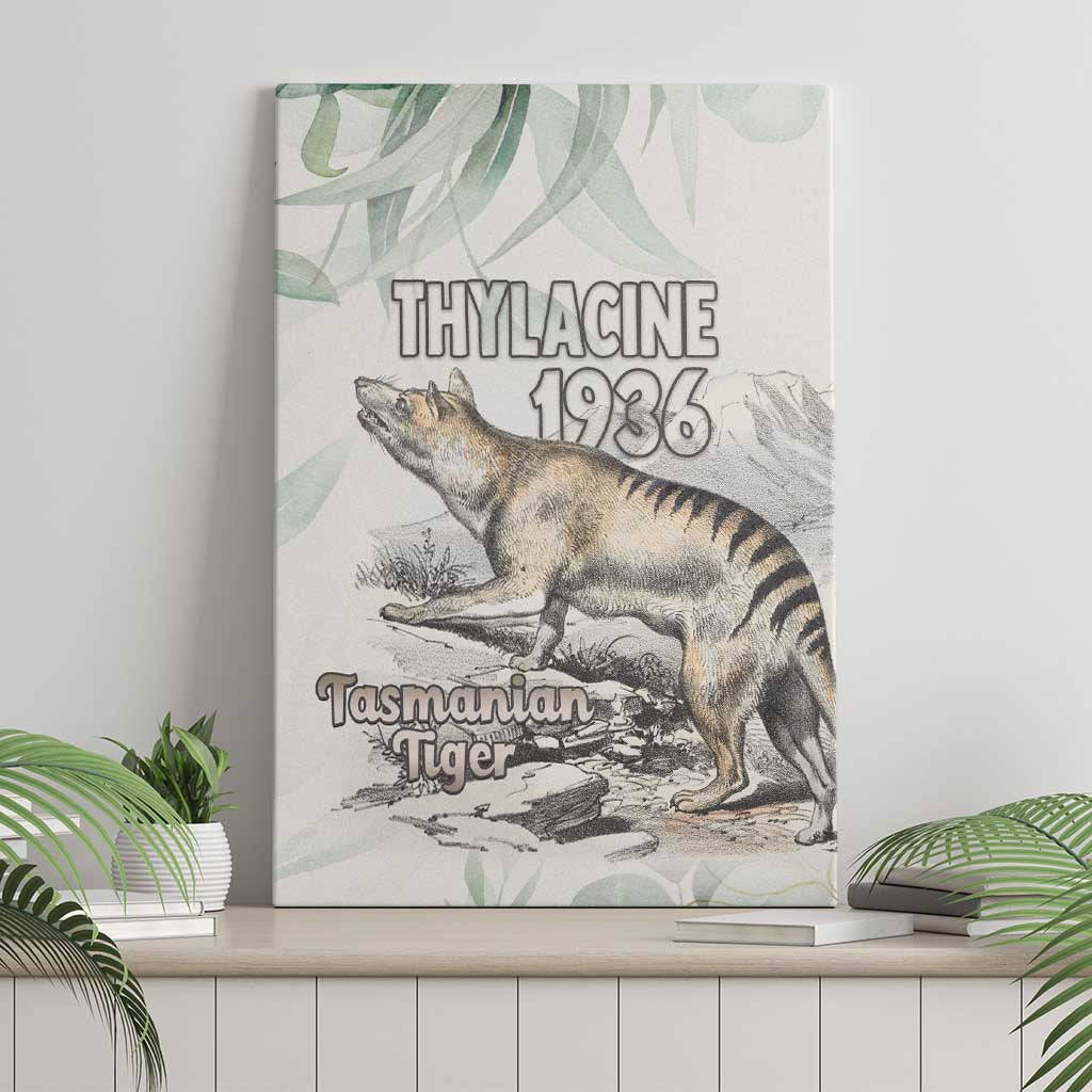 Australia Tasmanian Tiger Canvas Wall Art Memorial 1936 Thylacine - Aussie Hoodie