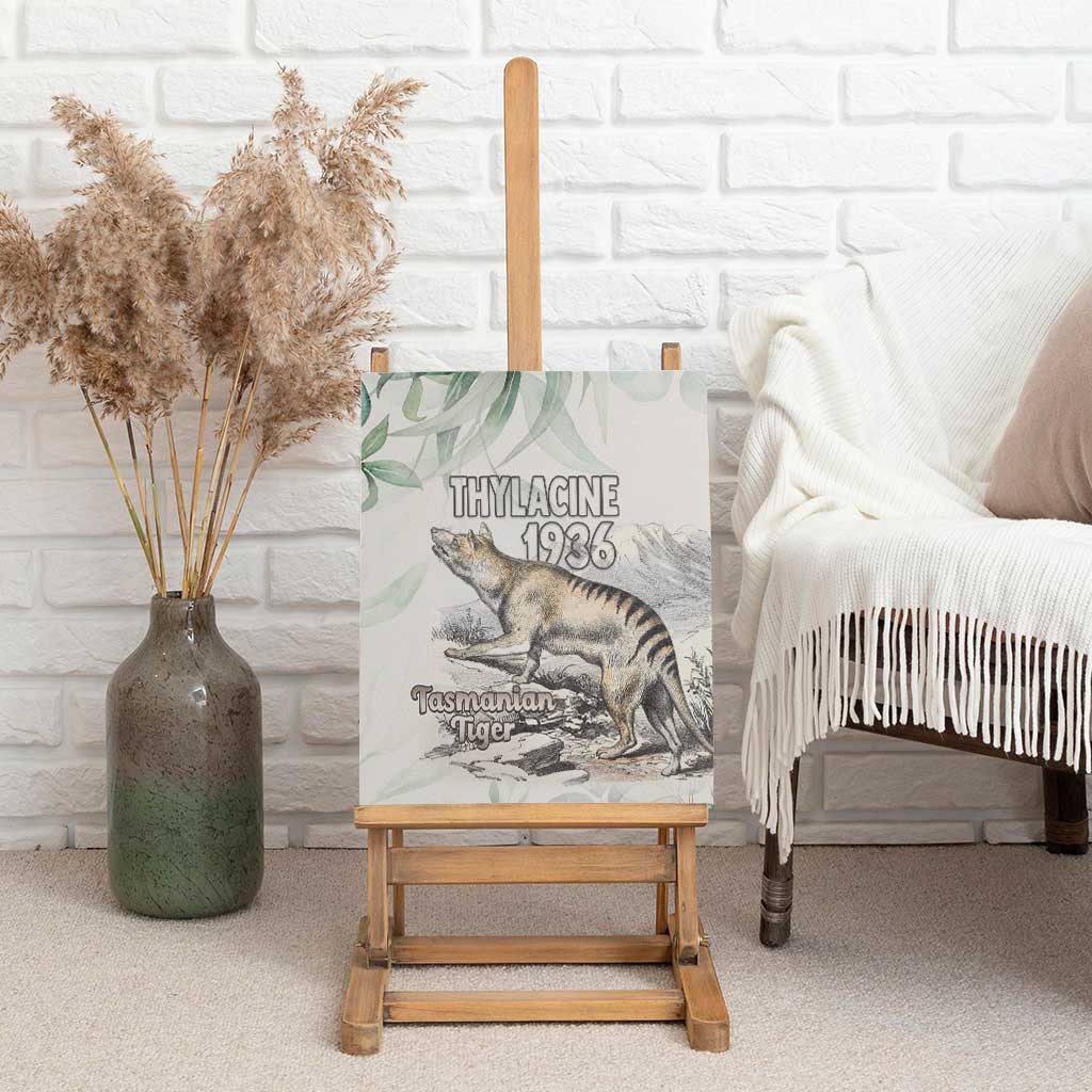 Australia Tasmanian Tiger Canvas Wall Art Memorial 1936 Thylacine - Aussie Hoodie
