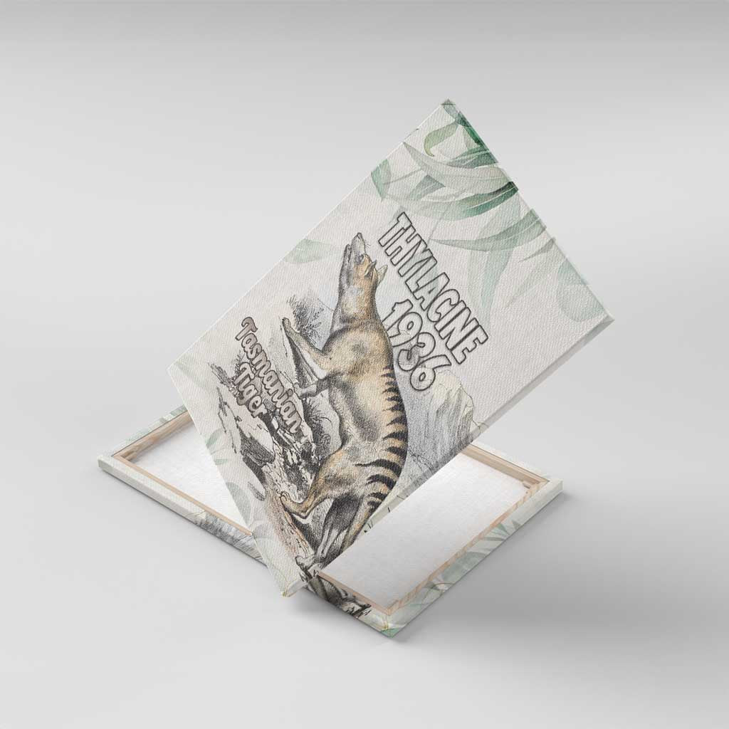 Australia Tasmanian Tiger Canvas Wall Art Memorial 1936 Thylacine - Aussie Hoodie