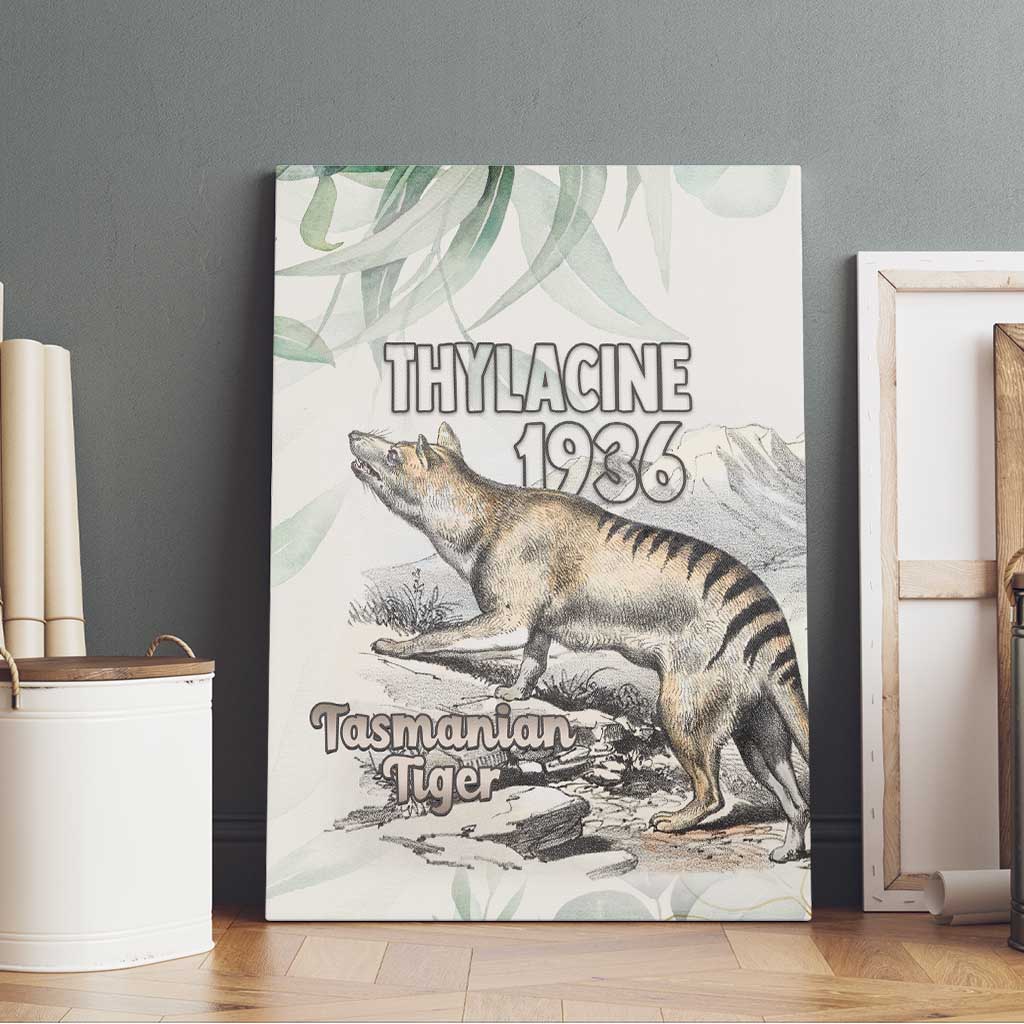 Australia Tasmanian Tiger Canvas Wall Art Memorial 1936 Thylacine - Aussie Hoodie