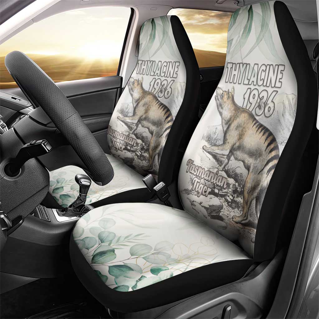 Australia Tasmanian Tiger Car Seat Cover Memorial 1936 Thylacine - Aussie Hoodie