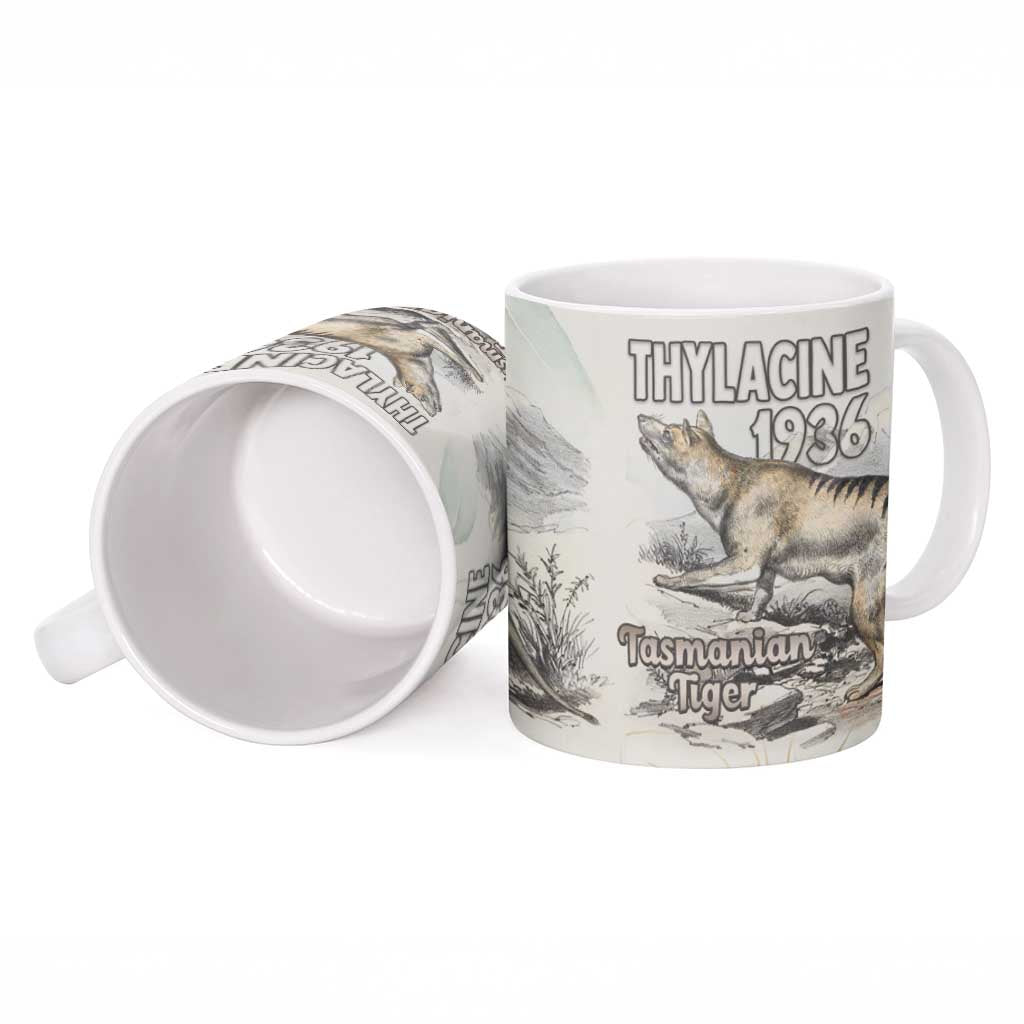 Australia Tasmanian Tiger Ceramic Mug Memorial 1936 Thylacine - Aussie Hoodie