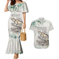 Australia Tasmanian Tiger Couples Matching Mermaid Dress and Hawaiian Shirt Memorial 1936 Thylacine - Aussie Hoodie