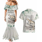 Australia Tasmanian Tiger Couples Matching Mermaid Dress and Hawaiian Shirt Memorial 1936 Thylacine - Aussie Hoodie