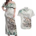 Australia Tasmanian Tiger Couples Matching Off Shoulder Maxi Dress and Hawaiian Shirt Memorial 1936 Thylacine - Aussie Hoodie
