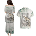 Australia Tasmanian Tiger Couples Matching Puletasi and Hawaiian Shirt Memorial 1936 Thylacine - Aussie Hoodie