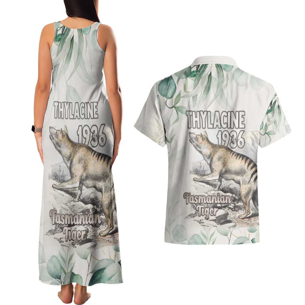 Australia Tasmanian Tiger Couples Matching Tank Maxi Dress and Hawaiian Shirt Memorial 1936 Thylacine - Aussie Hoodie