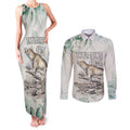 Australia Tasmanian Tiger Couples Matching Tank Maxi Dress and Long Sleeve Button Shirt Memorial 1936 Thylacine - Aussie Hoodie