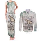 Australia Tasmanian Tiger Couples Matching Tank Maxi Dress and Long Sleeve Button Shirt Memorial 1936 Thylacine - Aussie Hoodie