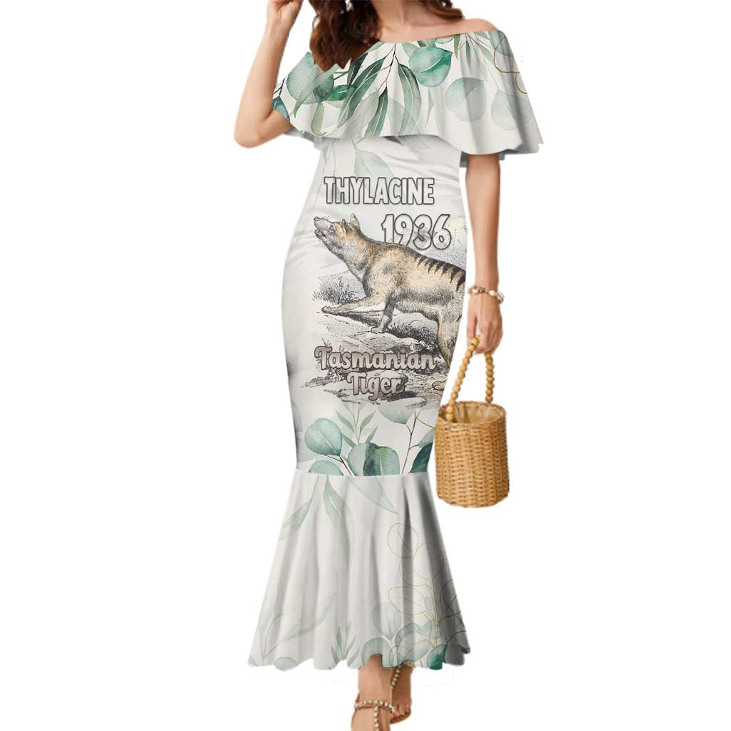 Australia Tasmanian Tiger Family Matching Mermaid Dress and Hawaiian Shirt Memorial 1936 Thylacine - Aussie Hoodie