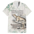 Australia Tasmanian Tiger Family Matching Off The Shoulder Long Sleeve Dress and Hawaiian Shirt Memorial 1936 Thylacine - Aussie Hoodie
