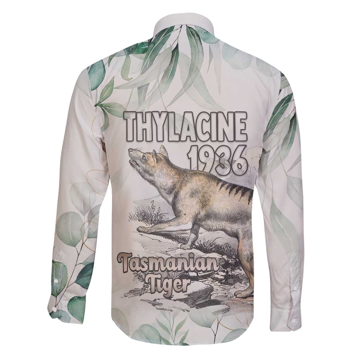 Australia Tasmanian Tiger Family Matching Off The Shoulder Long Sleeve Dress and Hawaiian Shirt Memorial 1936 Thylacine - Aussie Hoodie