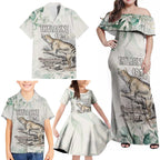 Australia Tasmanian Tiger Family Matching Off Shoulder Maxi Dress and Hawaiian Shirt Memorial 1936 Thylacine - Aussie Hoodie