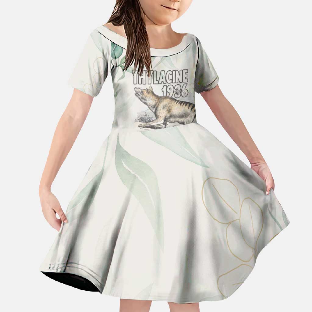 Australia Tasmanian Tiger Family Matching Off Shoulder Maxi Dress and Hawaiian Shirt Memorial 1936 Thylacine - Aussie Hoodie