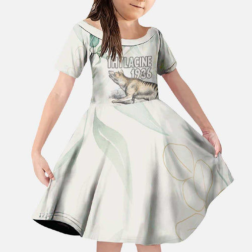 Australia Tasmanian Tiger Family Matching Off Shoulder Maxi Dress and Hawaiian Shirt Memorial 1936 Thylacine - Aussie Hoodie