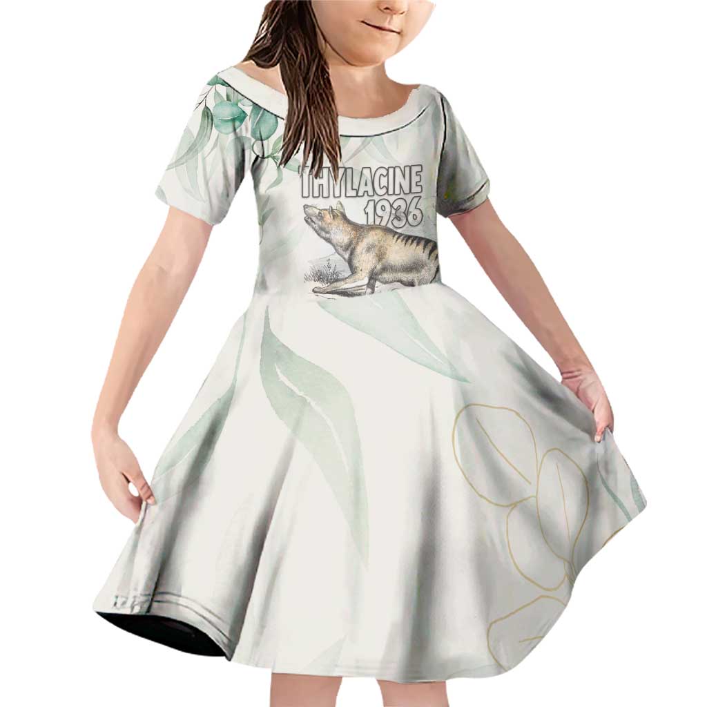 Australia Tasmanian Tiger Family Matching Off Shoulder Short Dress and Hawaiian Shirt Memorial 1936 Thylacine - Aussie Hoodie