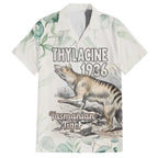 Australia Tasmanian Tiger Family Matching Off Shoulder Short Dress and Hawaiian Shirt Memorial 1936 Thylacine - Aussie Hoodie