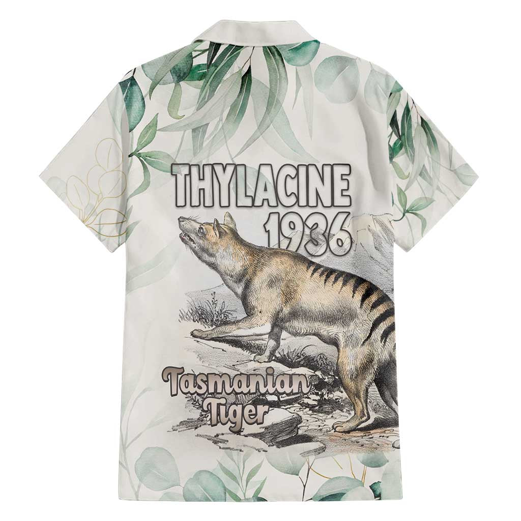 Australia Tasmanian Tiger Family Matching Off Shoulder Short Dress and Hawaiian Shirt Memorial 1936 Thylacine - Aussie Hoodie