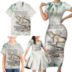 Australia Tasmanian Tiger Family Matching Short Sleeve Bodycon Dress and Hawaiian Shirt Memorial 1936 Thylacine - Aussie Hoodie