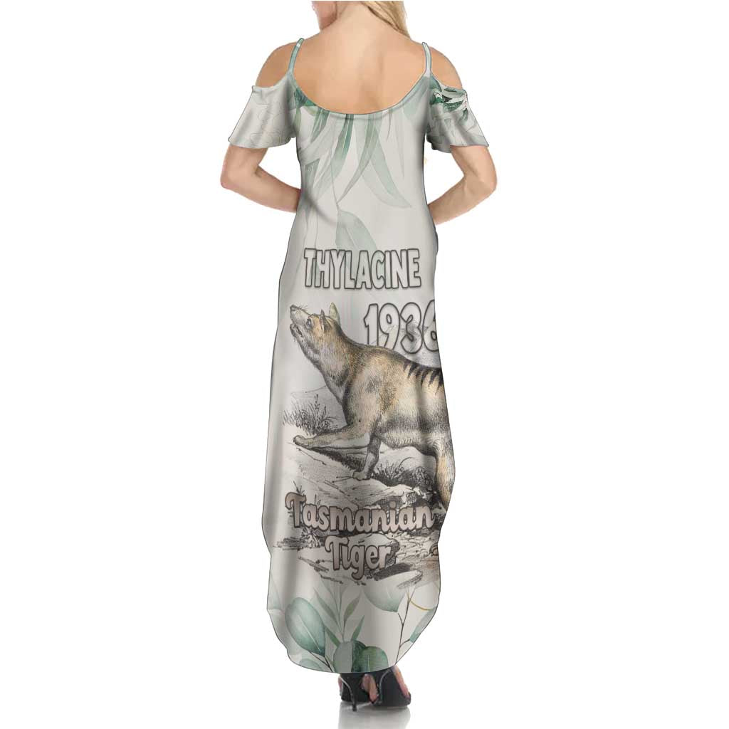 Australia Tasmanian Tiger Family Matching Summer Maxi Dress and Hawaiian Shirt Memorial 1936 Thylacine - Aussie Hoodie
