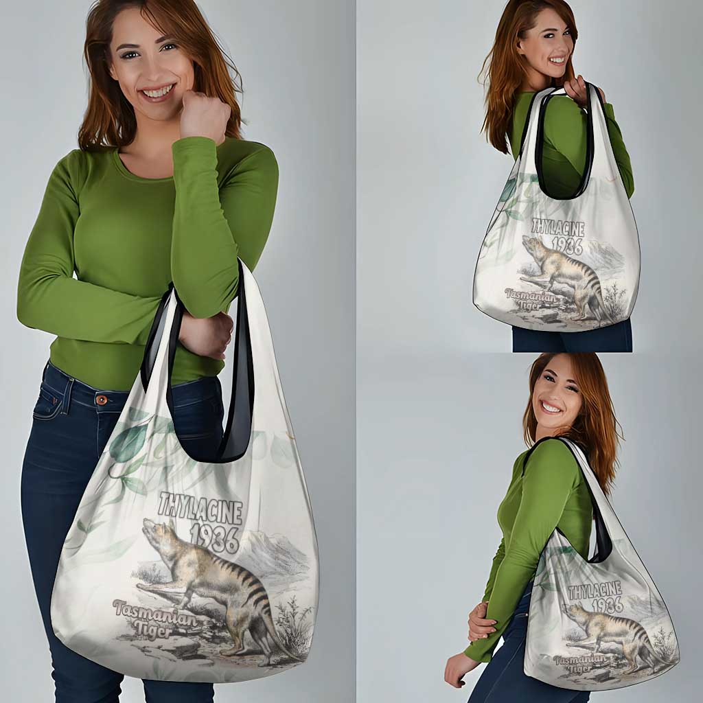 Australia Tasmanian Tiger Grocery Bag Memorial 1936 Thylacine - Aussie Hoodie