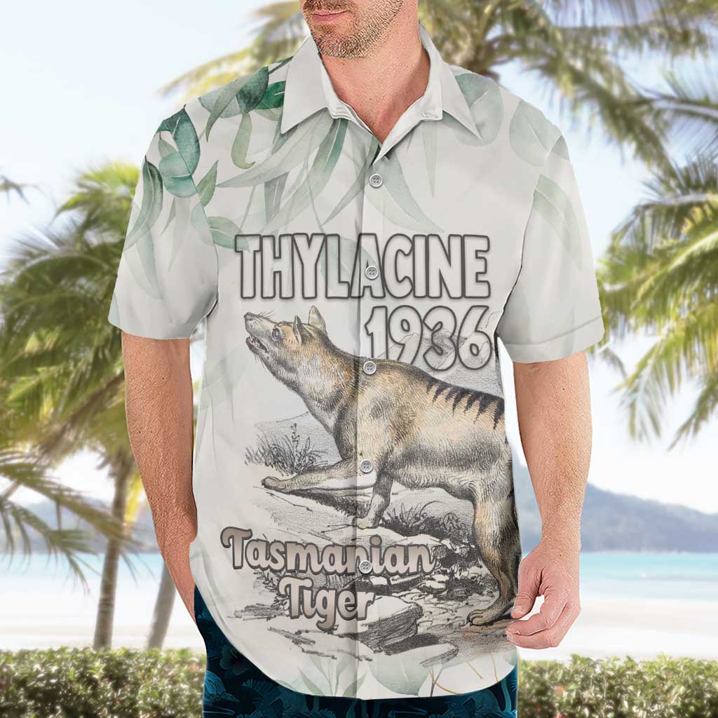Australia Tasmanian Tiger Hawaiian Shirt Memorial 1936 Thylacine - Aussie Hoodie