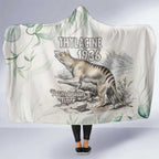 Australia Tasmanian Tiger Hooded Blanket Memorial 1936 Thylacine - Aussie Hoodie