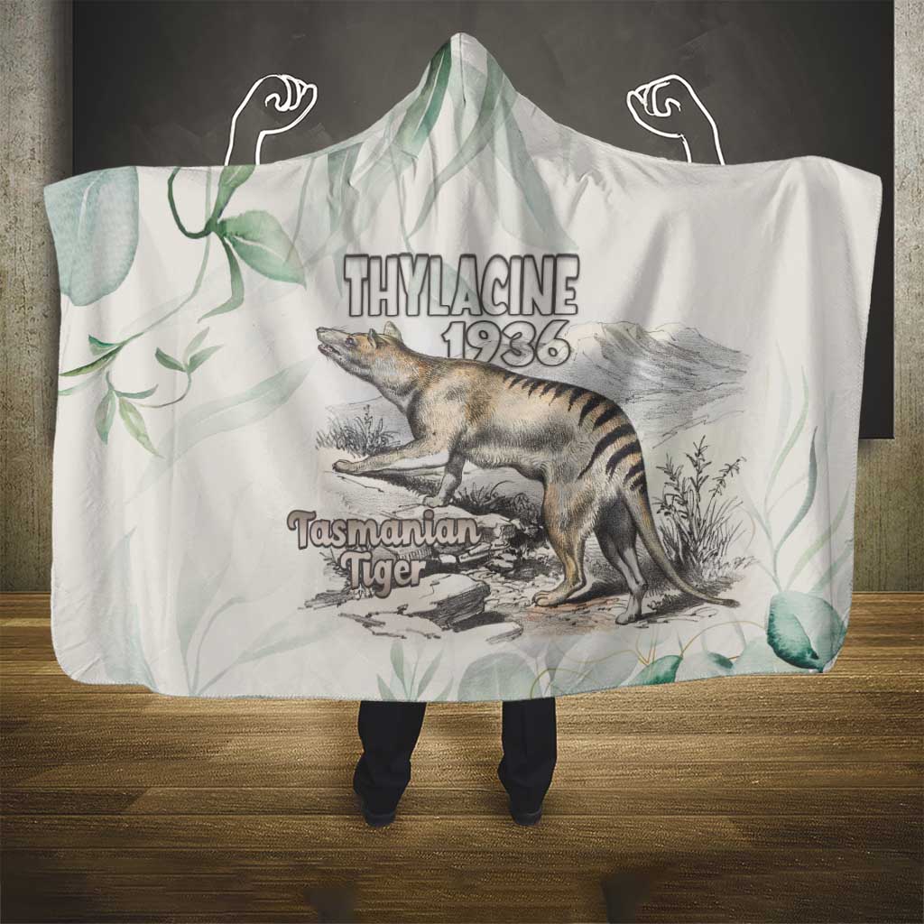 Australia Tasmanian Tiger Hooded Blanket Memorial 1936 Thylacine - Aussie Hoodie