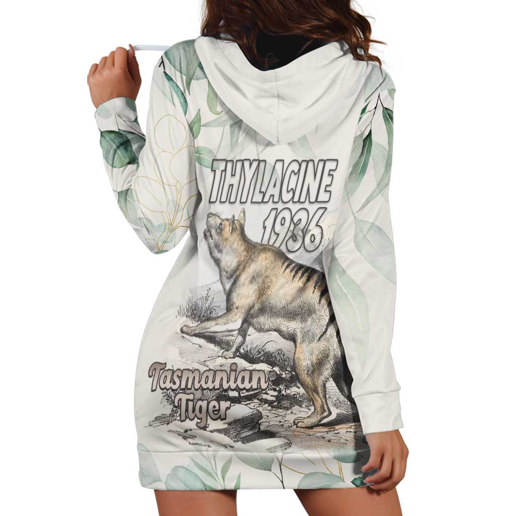 Australia Tasmanian Tiger Hoodie Dress Memorial 1936 Thylacine - Aussie Hoodie