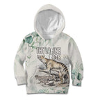 Australia Tasmanian Tiger Kid Hoodie Memorial 1936 Thylacine - Aussie Hoodie