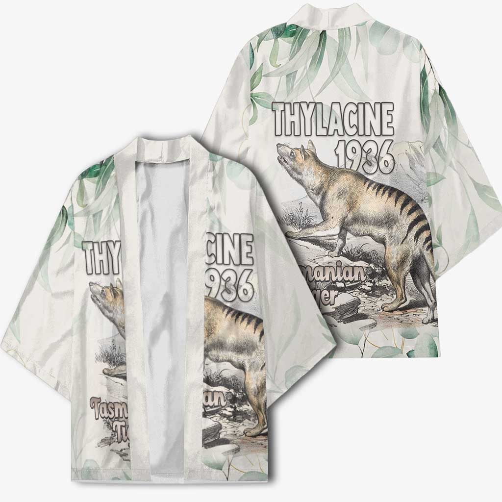 Australia Tasmanian Tiger Kimono Memorial 1936 Thylacine - Aussie Hoodie