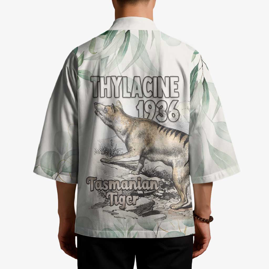 Australia Tasmanian Tiger Kimono Memorial 1936 Thylacine - Aussie Hoodie