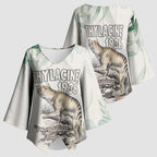 Australia Tasmanian Tiger Kimono Sleeve Blouse Memorial 1936 Thylacine - Aussie Hoodie