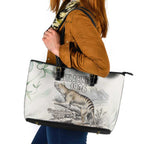 Australia Tasmanian Tiger Leather Tote Bag Memorial 1936 Thylacine - Aussie Hoodie