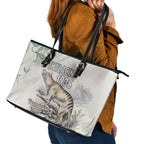 Australia Tasmanian Tiger Leather Tote Bag Memorial 1936 Thylacine - Aussie Hoodie