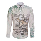 Australia Tasmanian Tiger Long Sleeve Button Shirt Memorial 1936 Thylacine - Aussie Hoodie
