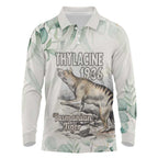 Australia Tasmanian Tiger Long Sleeve Polo Shirt Memorial 1936 Thylacine - Aussie Hoodie