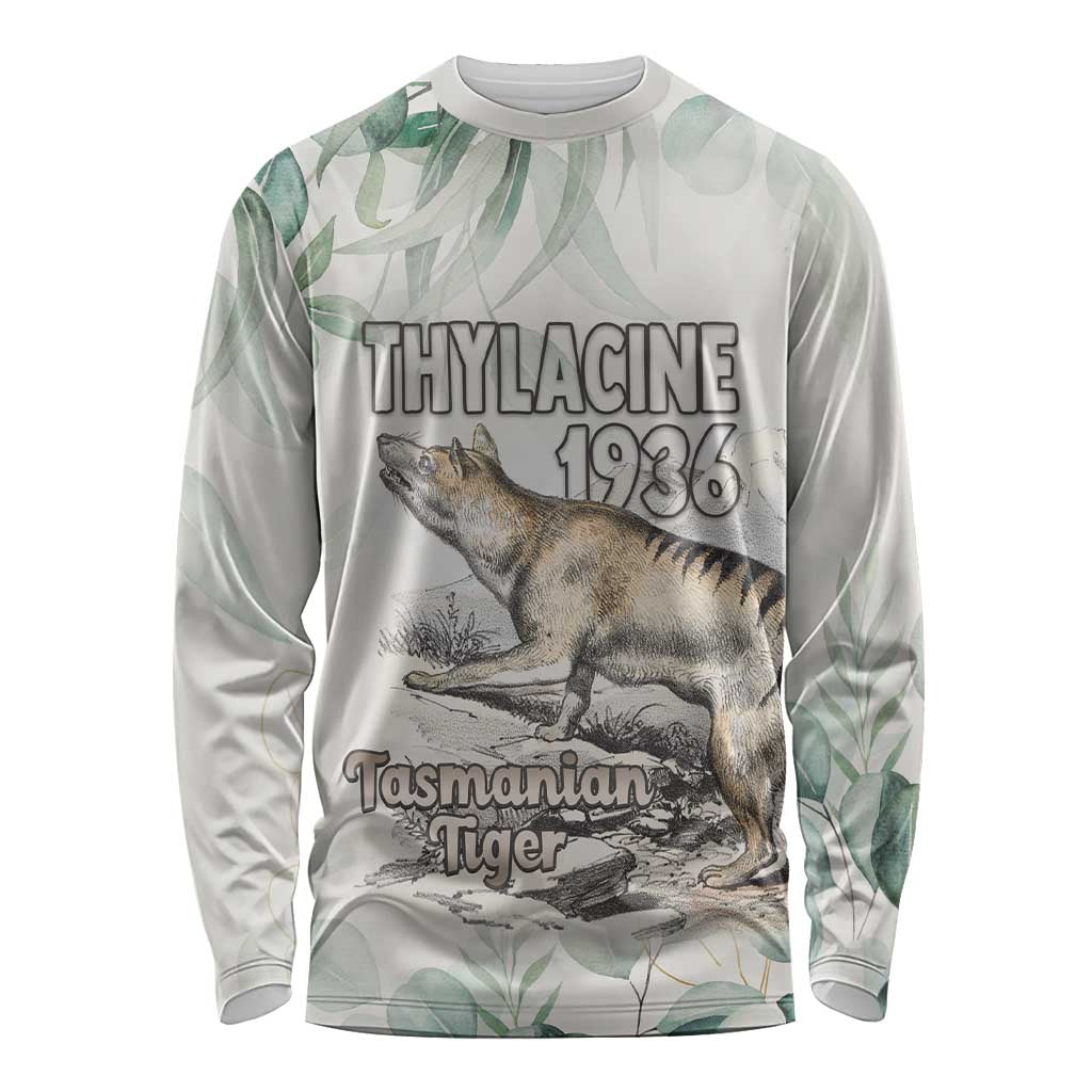 Australia Tasmanian Tiger Long Sleeve Shirt Memorial 1936 Thylacine - Aussie Hoodie