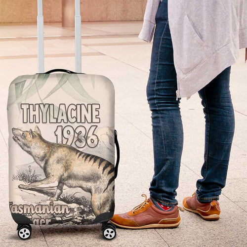 Australia Tasmanian Tiger Luggage Cover Memorial 1936 Thylacine - Aussie Hoodie