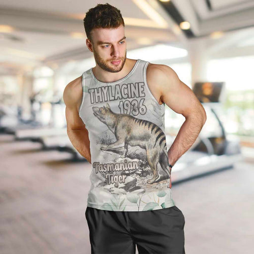 Australia Tasmanian Tiger Men Tank Top Memorial 1936 Thylacine - Aussie Hoodie