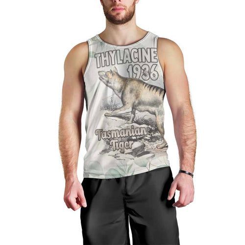 Australia Tasmanian Tiger Men Tank Top Memorial 1936 Thylacine - Aussie Hoodie