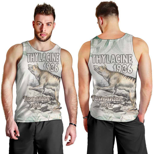 Australia Tasmanian Tiger Men Tank Top Memorial 1936 Thylacine - Aussie Hoodie