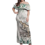 Australia Tasmanian Tiger Off Shoulder Maxi Dress Memorial 1936 Thylacine - Aussie Hoodie