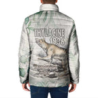 Australia Tasmanian Tiger Padded Jacket Memorial 1936 Thylacine - Aussie Hoodie