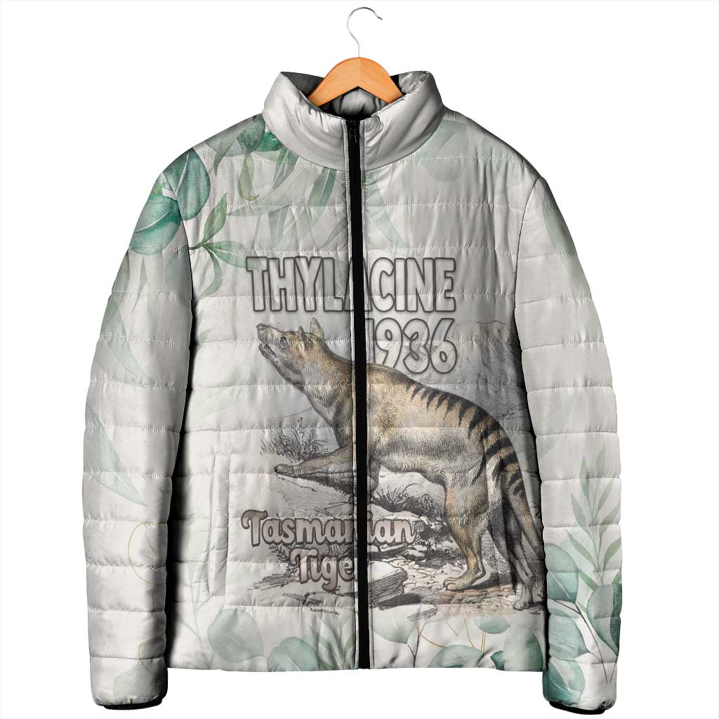 Australia Tasmanian Tiger Padded Jacket Memorial 1936 Thylacine - Aussie Hoodie