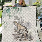 Australia Tasmanian Tiger Quilt Memorial 1936 Thylacine - Aussie Hoodie