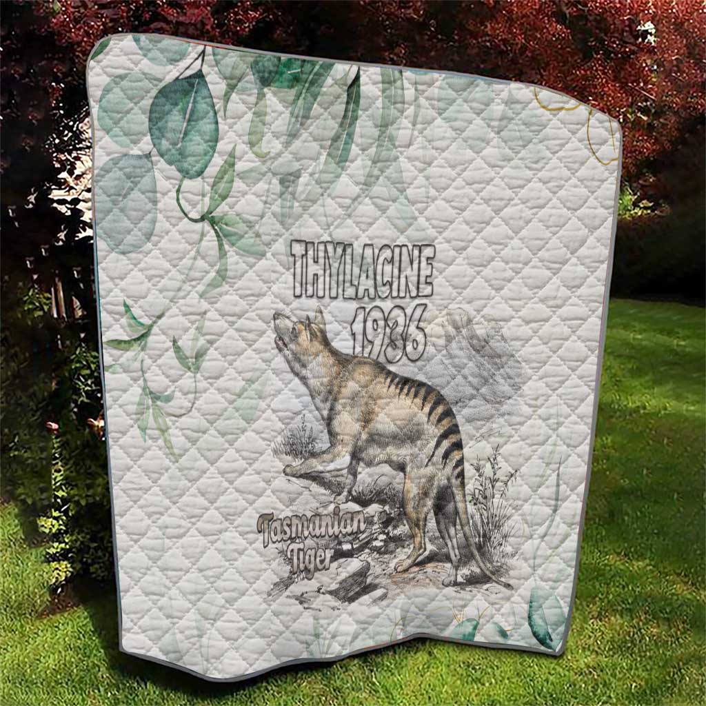 Australia Tasmanian Tiger Quilt Memorial 1936 Thylacine - Aussie Hoodie