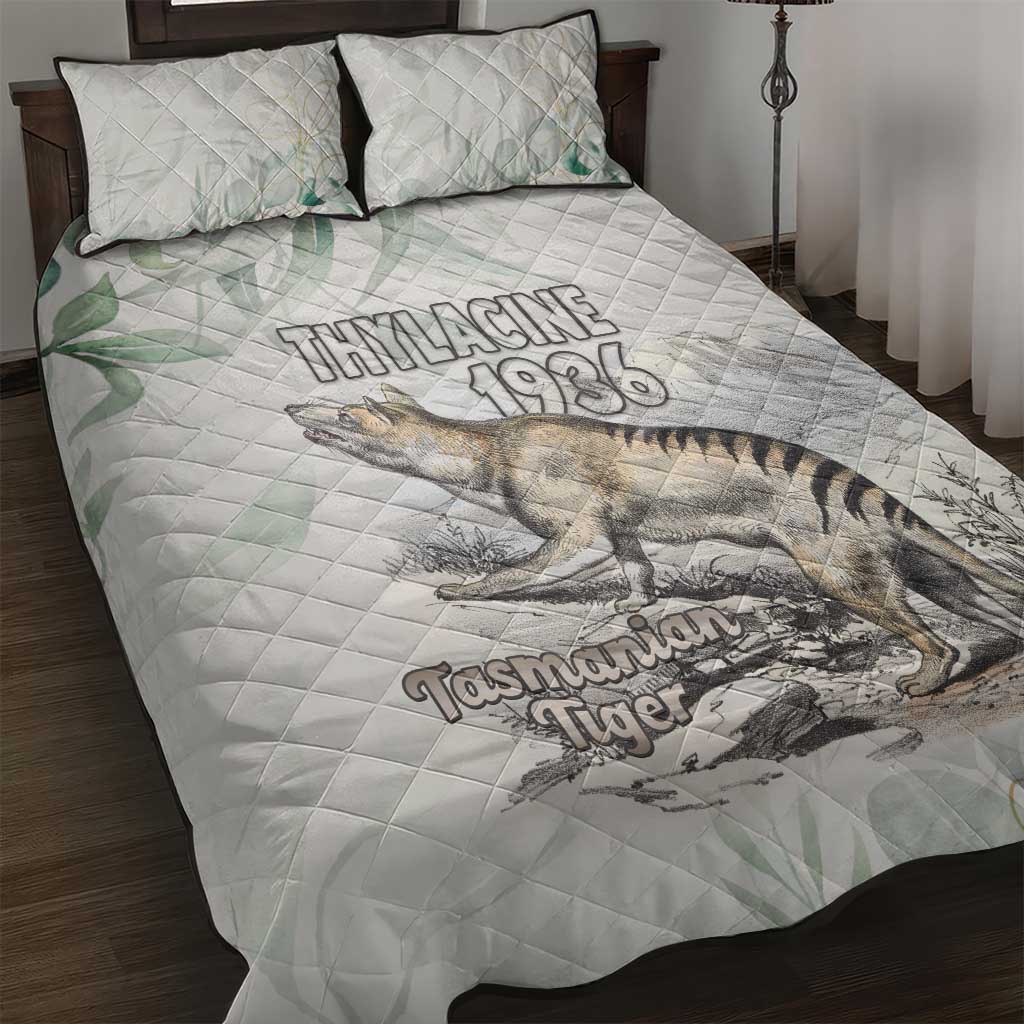 Australia Tasmanian Tiger Quilt Bed Set Memorial 1936 Thylacine - Aussie Hoodie